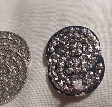 Load image into Gallery viewer, Extra Large and Blingy Runway Rhinestone cluster Earrings 2.5 inch pierced ears