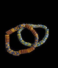 Load image into Gallery viewer, Vintage Mens Chunky African Clay Handpainted Bracelet Set of 2