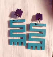 Load image into Gallery viewer, Handmade large Adinkra Symbol Clip On Earrings