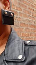 Load image into Gallery viewer, Handmade Vegan Leather Avant garde Biker Pop Art Clip On Earrings