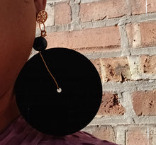 Load image into Gallery viewer, Large handmade Avant garde Acrylic 3d disc Earrings pierced earrings