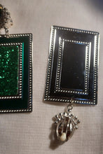Load image into Gallery viewer, Glitter square disc Clip On Earrings