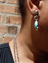 Load image into Gallery viewer, Vintage Style Turquoise Squash Blossom Necklace and Clip On Earrings