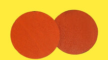 Load image into Gallery viewer, Handmade handpainted large wooden disc minimalist Earrings pierced ears 3 inch rust color