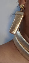 Load image into Gallery viewer, Unique wrap choker Design Statement Necklace Set with Clip On earrings