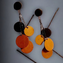 Load image into Gallery viewer, Minimalist Geometric Design Wooden Dangle Earrings