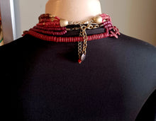 Load image into Gallery viewer, Vintage Boho Chunky Mixed Materials necklace set of 3