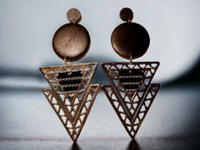 Load image into Gallery viewer, Handmade Giant Statement Dangle Earrings Clip on