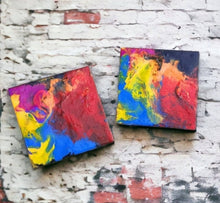 Load image into Gallery viewer, Abstract Handpainted Design Wood Earrings