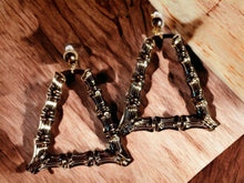 Load image into Gallery viewer, Giant Gold Classic Clip On Large Bamboo Hoop Earrings Gold XL 4 inch