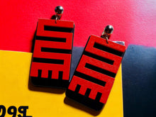 Load image into Gallery viewer, Clip on Handmade Adinkra Symbol Wooden Earrings