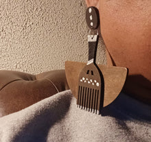 Load image into Gallery viewer, Handpainted Afrocentric Afro Pick Earrings large size