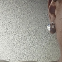 Load image into Gallery viewer, Small Fulani Tribal Basket Style Silver Metal Hoop Earrings