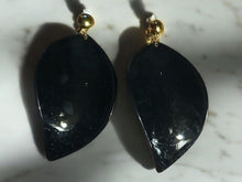 Load image into Gallery viewer, Extra Large Acrylic Leaf Clip On Dangle Earrings black color