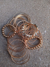 Load image into Gallery viewer, Chunky Boho Gold Bangle Set, Layered Bracelets (Set of 20)