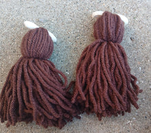 Load image into Gallery viewer, Extra Large Handmade Yarn and cowrie Tassel Earrings