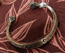 Load image into Gallery viewer, Mens Vintage African Carved brass Tuareg Tribe Brass Bracelet. #1735dc