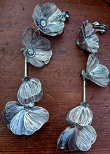 Load image into Gallery viewer, Handmade Abstract Metal Flower Clip on Earrings