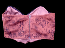 Load image into Gallery viewer, Handpainted Mudcloth Print Cropped Bralet Top in Black And brown size Large