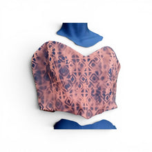 Load image into Gallery viewer, Handpainted Mudcloth Print Cropped Bralet Top in Black And brown size Large