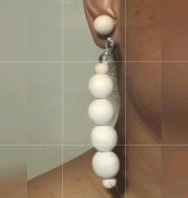 Load image into Gallery viewer, Handmade Natural unfinished Wooden Ball Clip On Earrings natural unpainted wood