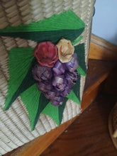 Load image into Gallery viewer, Vintage mid century taxco straw basket and bottle holder 1960s rare