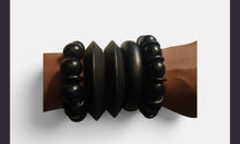 Load image into Gallery viewer, Vintage wood bangle set of 5