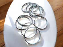 Load image into Gallery viewer, Set of 10 silver metal boho bangles