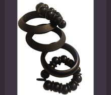 Load image into Gallery viewer, Vintage wood bangle set of 5