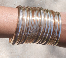 Load image into Gallery viewer, Set of 35 gold metal boho bangles