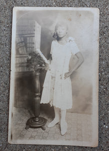 1930s Era Black American Flapper Womens Cabinet Photo PostCard Kargo Fresh