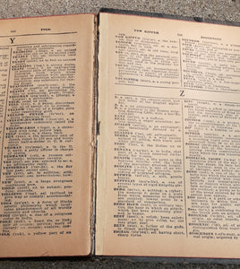 1933 Antique Websters Dictionary Kargo Fresh