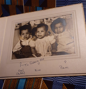 1950s  Black American Baby Siblings Cabinet Photo Kargo Fresh