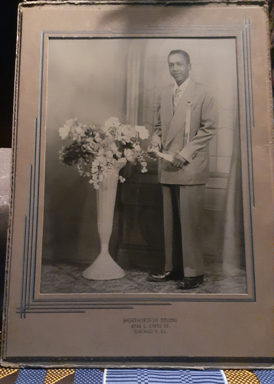 1950s  Black American Teen Cabinet Photo Kargo Fresh