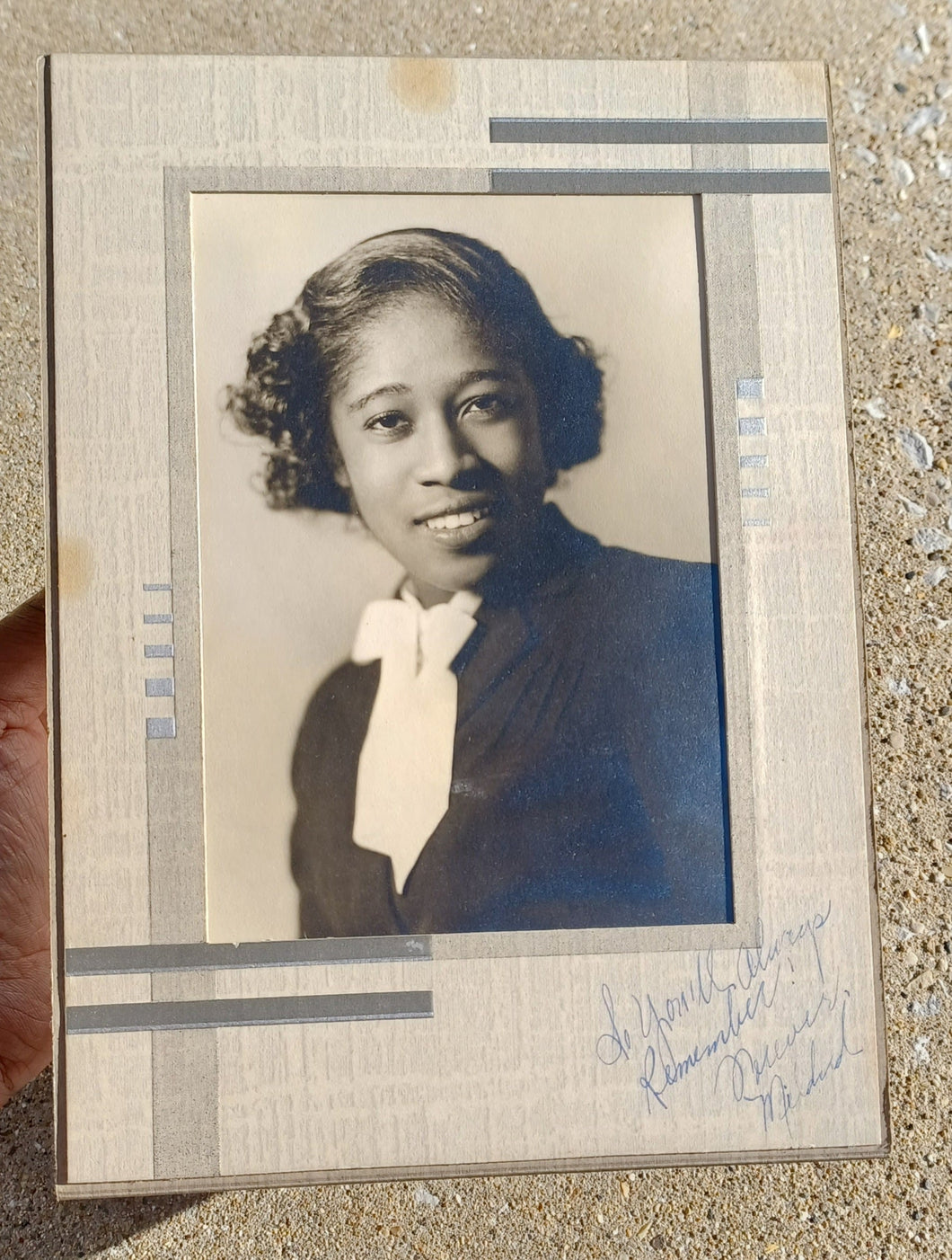 1950s  Black American Young Graduating Lady Cabinet Photo Kargo Fresh