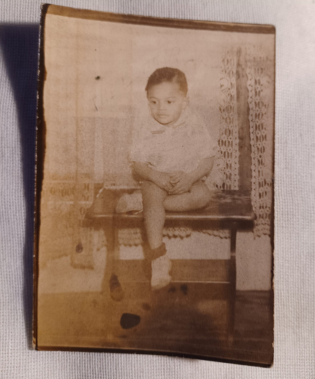 1950s  Black American Young boy Cabinet Photo Kargo Fresh