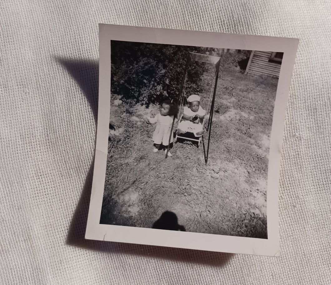 1950s  Black American Young brother and sister Cabinet Photo Kargo Fresh