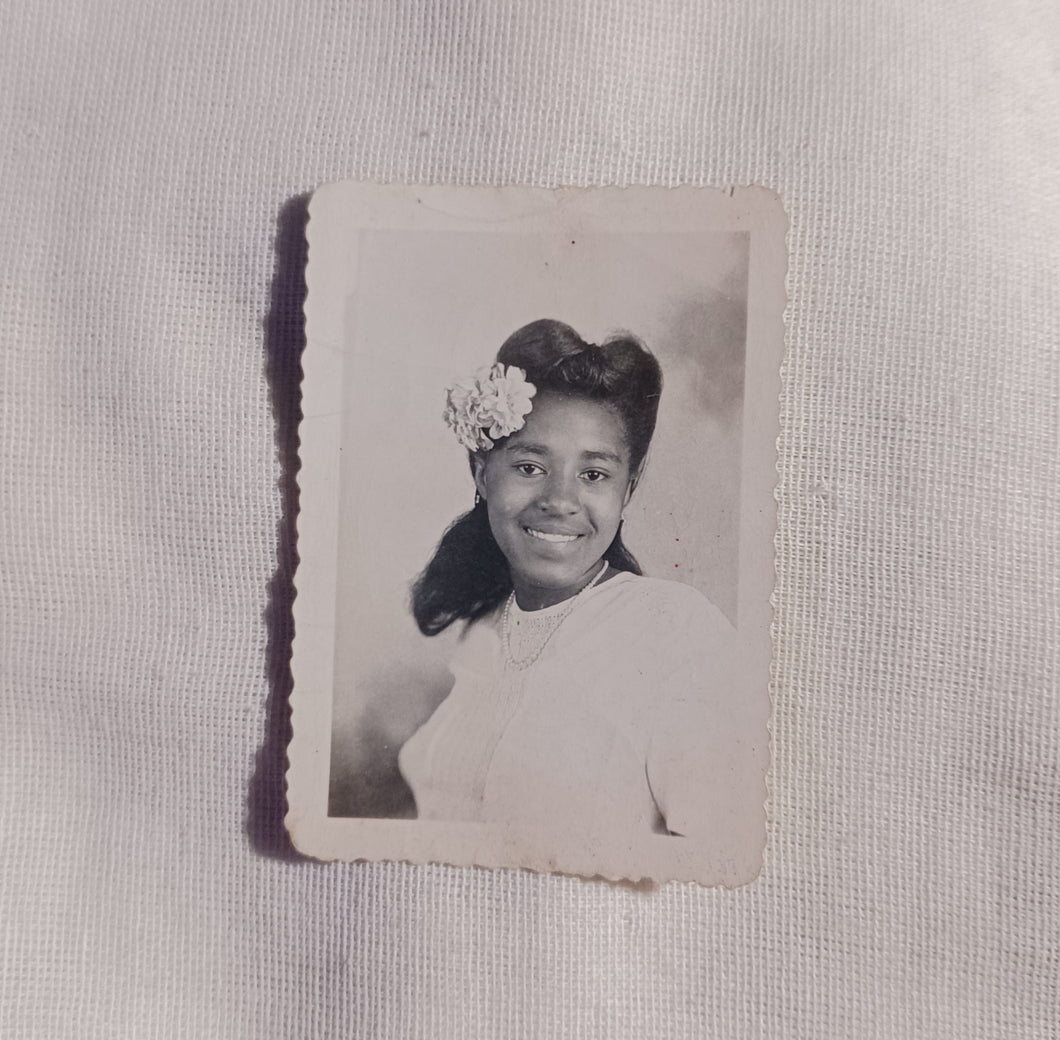 1950s  Black American Young lady Cabinet Photo Kargo Fresh