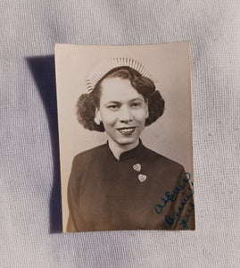 1950s  Black American Young lady Cabinet Photo Kargo Fresh