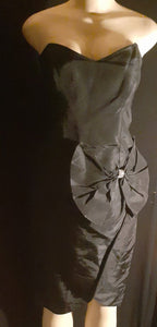 1950s Era Hand Sewn Reclaimed Taffeta Cocktail Dress Kargo Fresh