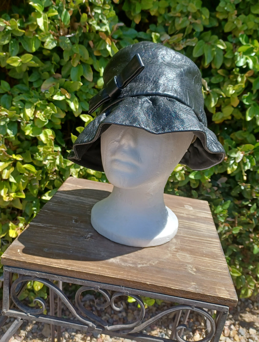 1950s era Roberta Bernay leather bucket hat Kargo Fresh