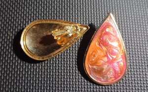 1970s era abstract enamel tear drop studs Kargo Fresh