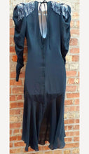Load image into Gallery viewer, 1980s Ruched Chiffon and Sequin Shoulder Cocktail Dress Kargo Fresh

