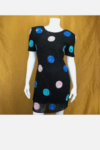 Load image into Gallery viewer, 1980s Sequin and Silk Cocktail Dress Size Size 14 Kargo Fresh
