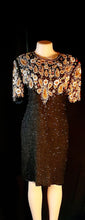 Load image into Gallery viewer, 1980s Sequin and Silk Cocktail Dress Size Size Medium Kargo Fresh
