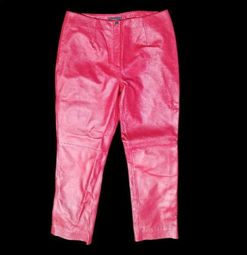 1990s red leather pants 14 Kargo Fresh