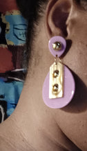 Load image into Gallery viewer, Pop art acrylic Clip on earrings
