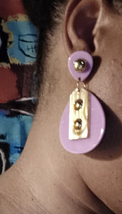 Pop art acrylic Clip on earrings