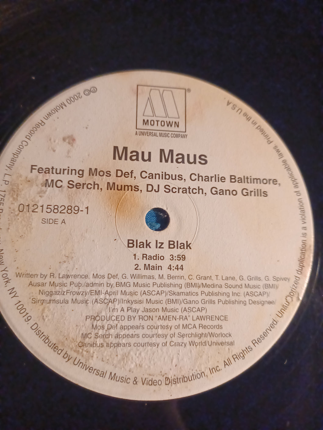 Mau Maus Blak is Blak from the Bamboozled Soundtrack 12