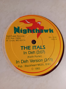 THE ITALS -IN DEH/ JAH GLORY 12" NIGHTHAWK 1983 /RED VINYL